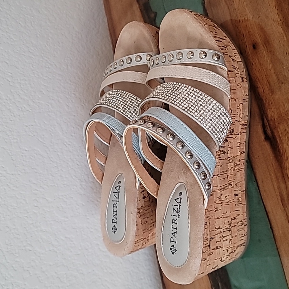 Blingy strappy wedges